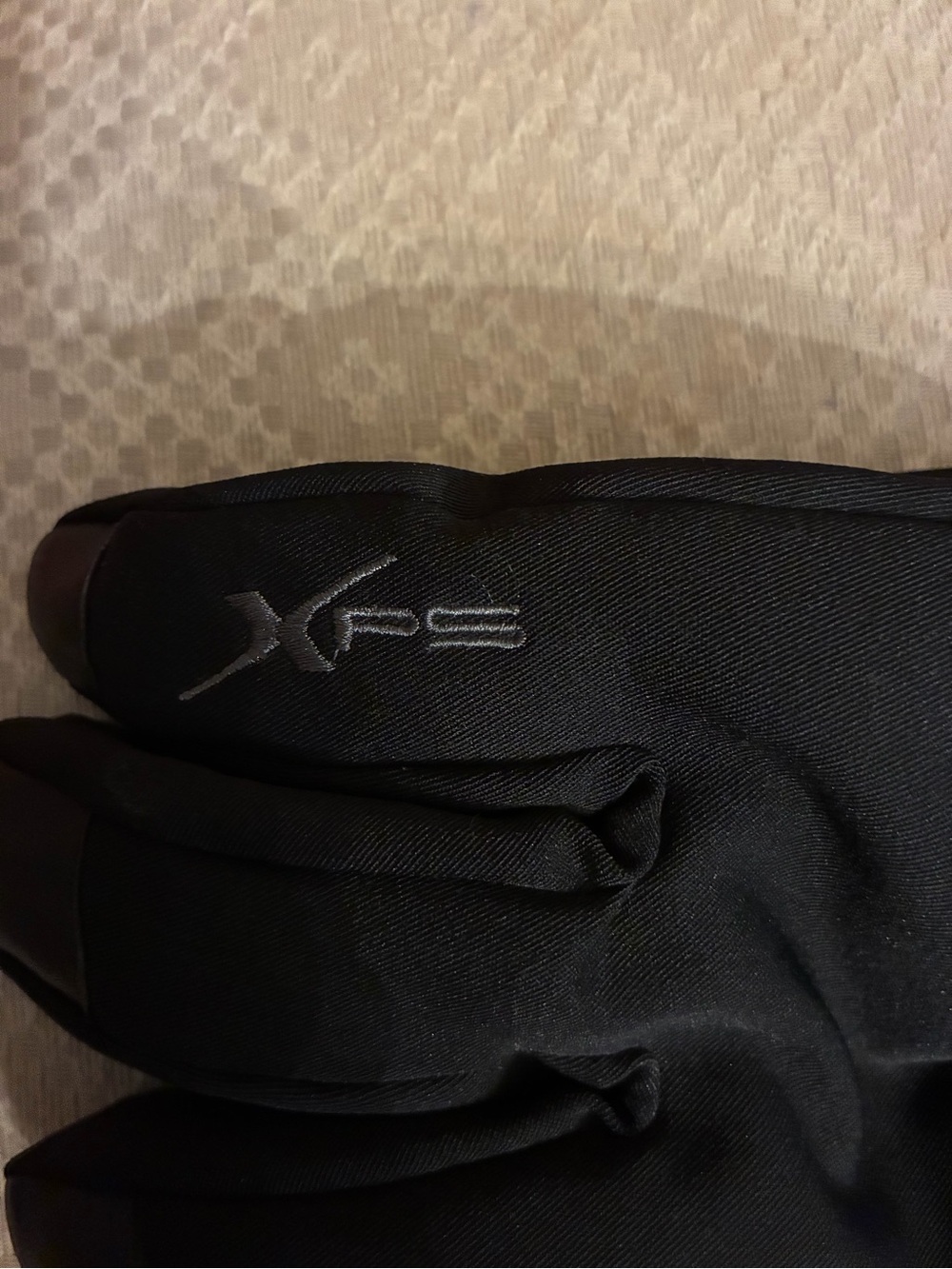 XPS Black Winter Snow Gloves Size Medium Leather